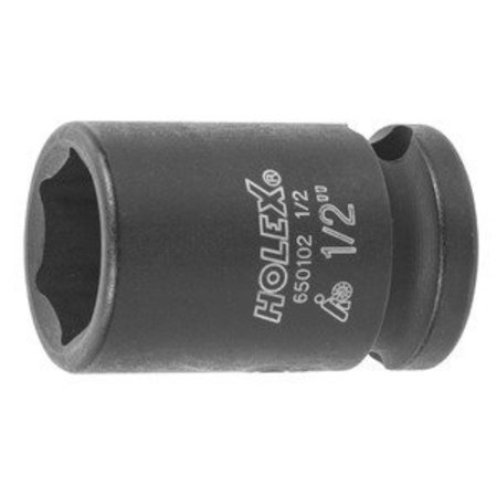 HOLEX Impact Socket, 3/8 inch Drive, 6 pt, 1/2 inch 650102 1/2